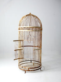 antique large iron bird cage