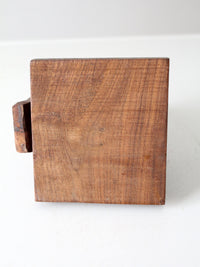 vintage hand carved wood eagle statue