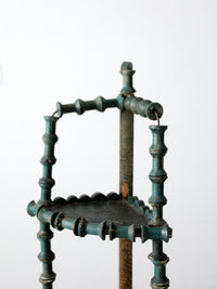 antique folk art spool corner shelf