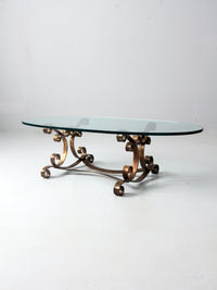mid-century scroll coffee table