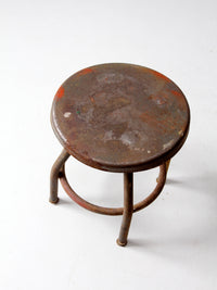 vintage industrial metal stool