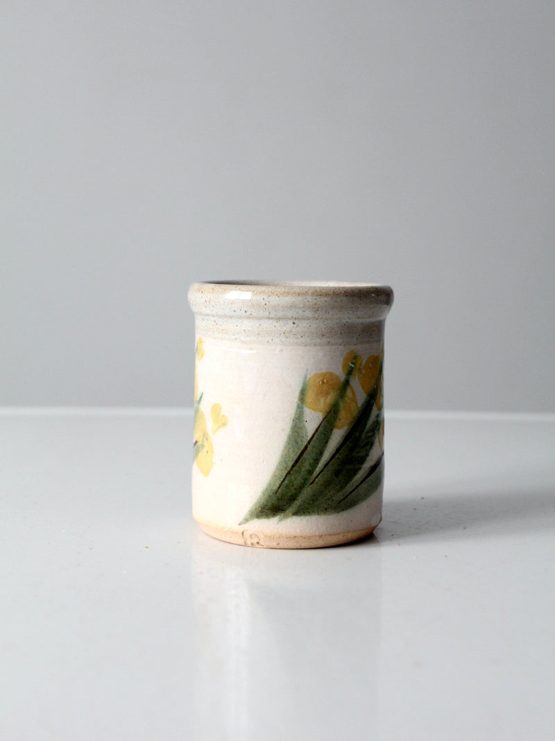 vintage hand-painted studio pottery vase