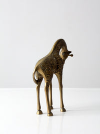 mid-century brass giraffe