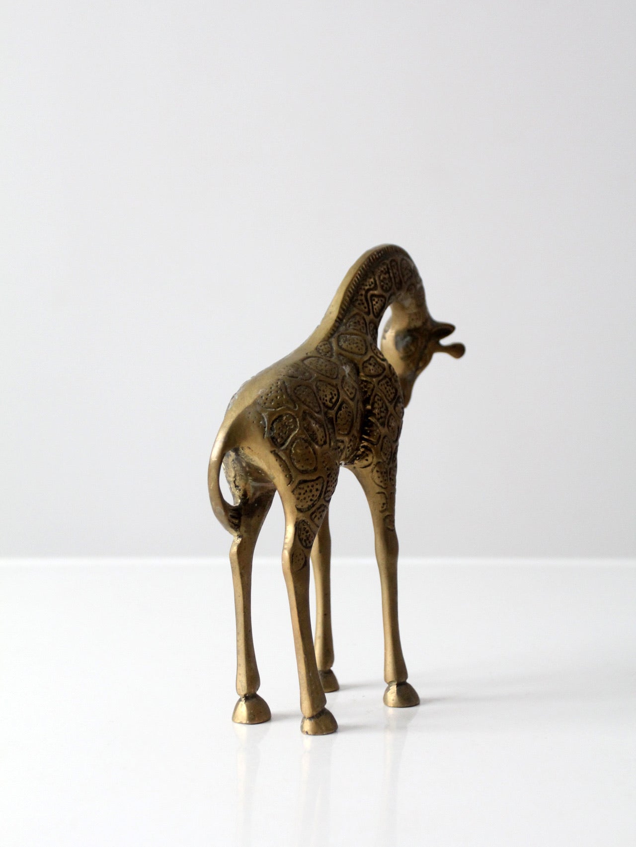 mid-century brass giraffe