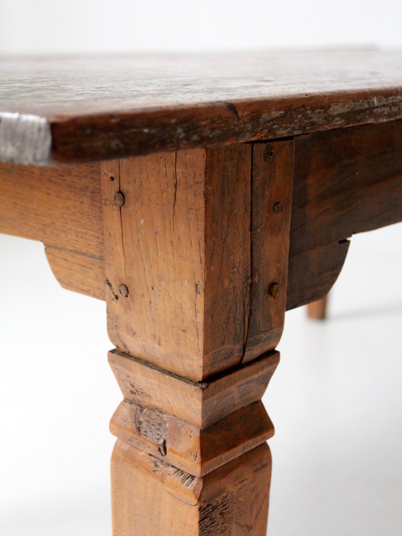 antique wooden dining table