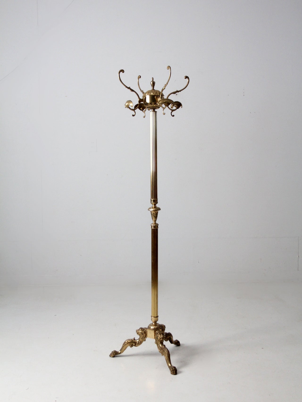 vintage Italian brass coat rack