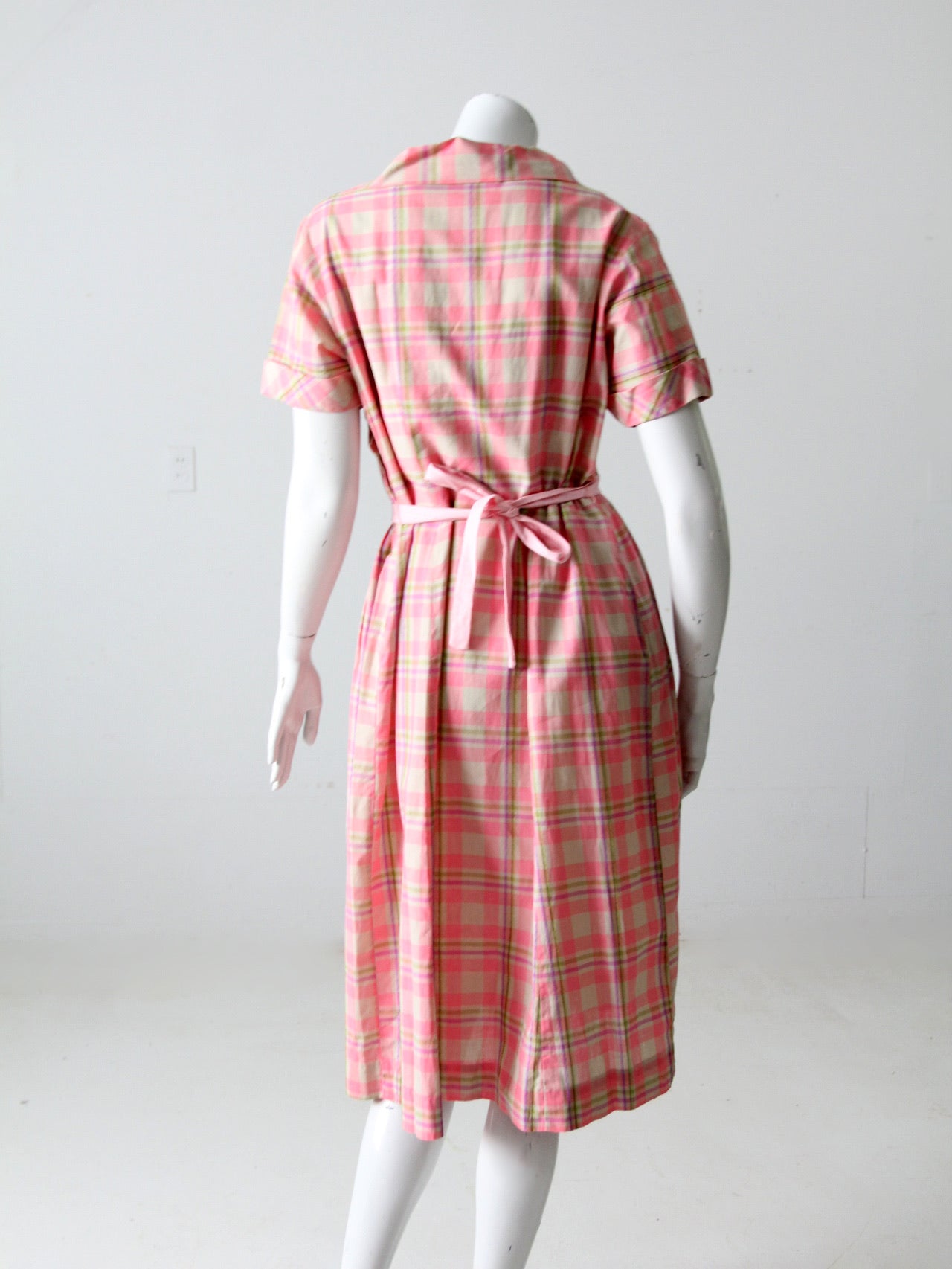 vintage 50s plaid dress