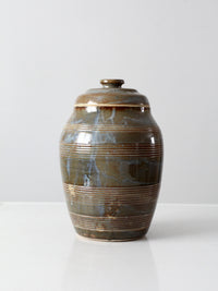 vintage studio pottery jar
