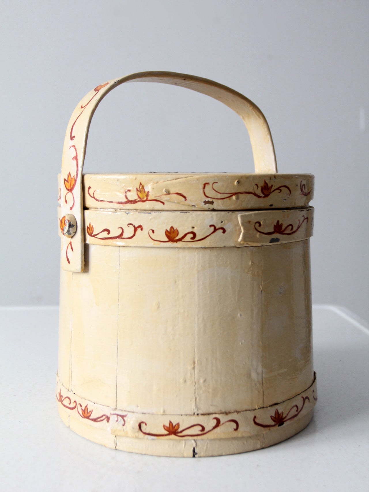 vintage painted sugar bucket