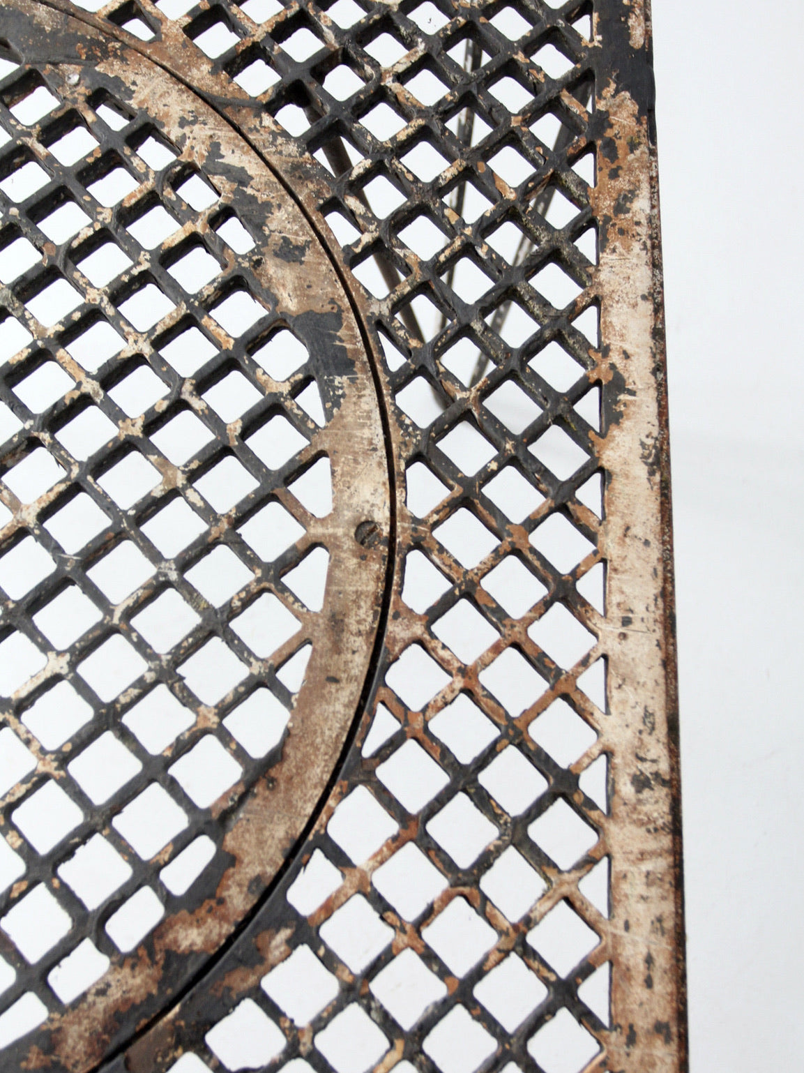 mid-century hairpin leg iron table