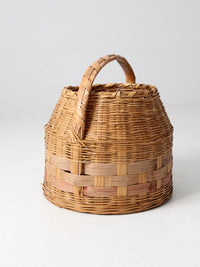 antique woven carrying basket