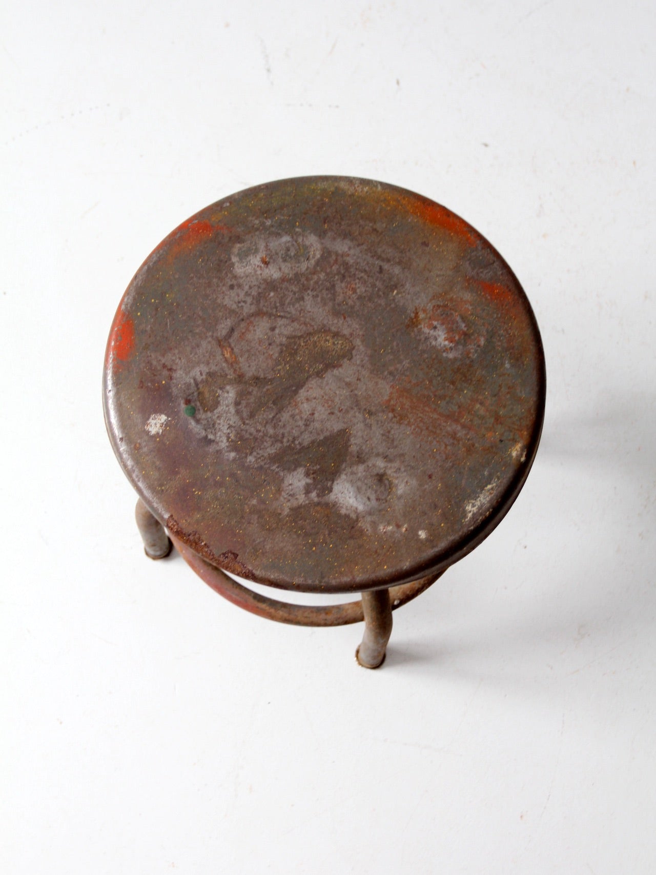 vintage industrial metal stool