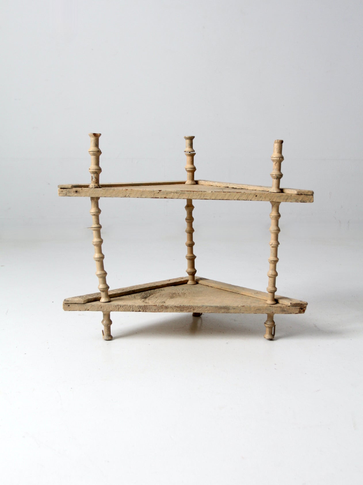 Victorian spool shelf stand