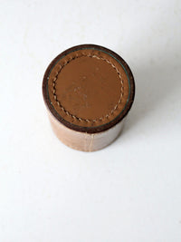 vintage leather dice cup set