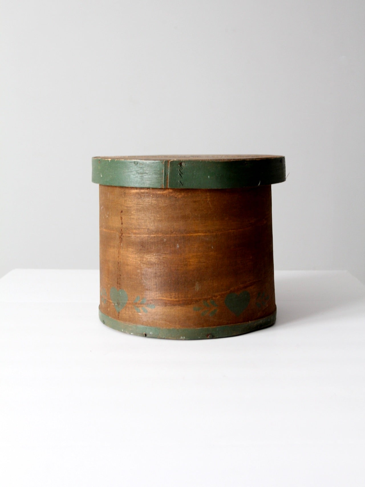 vintage stenciled wooden pantry box