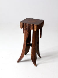 antique folk art palm frond table