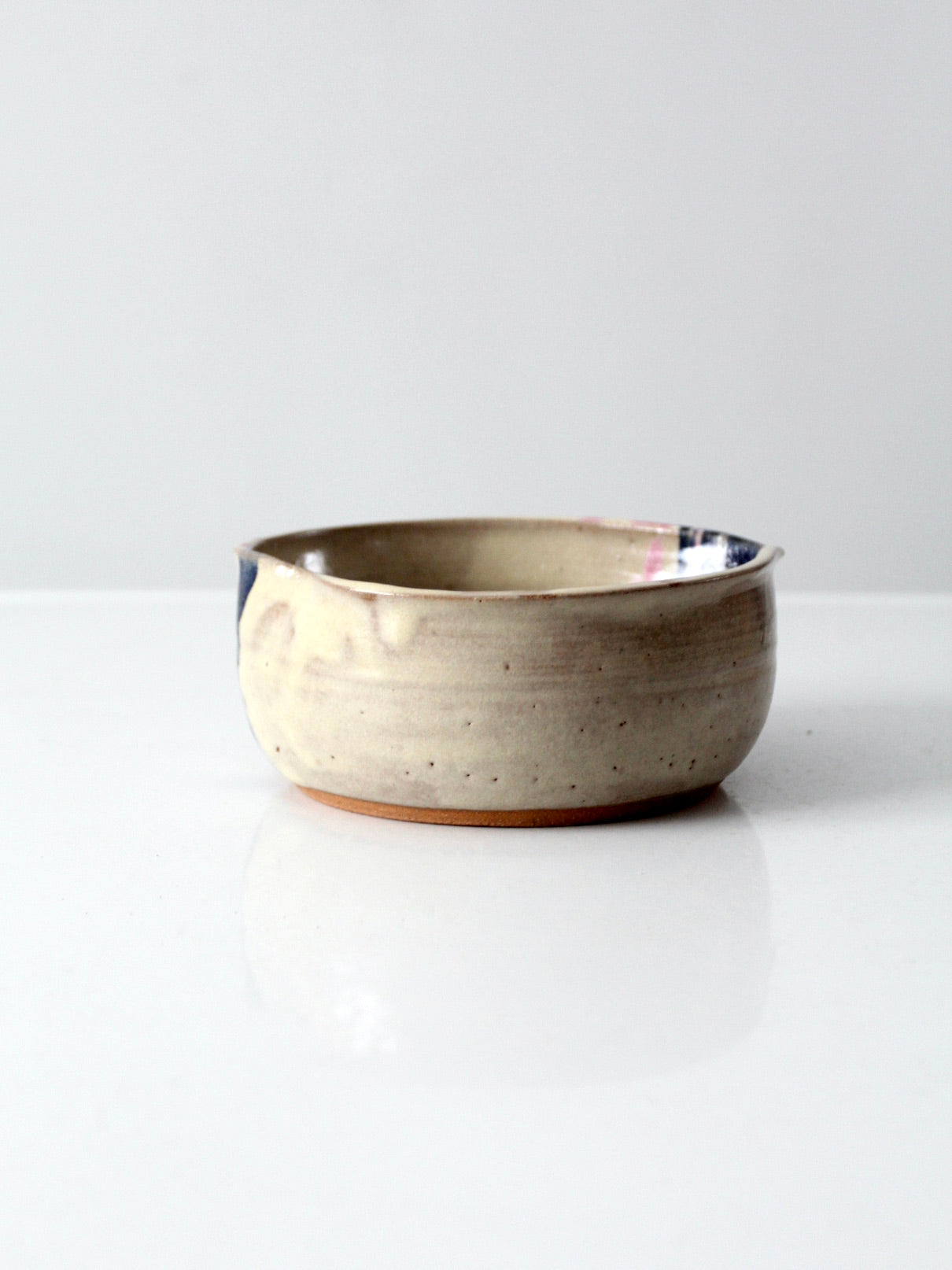 vintage heart shaped studio pottery bowl