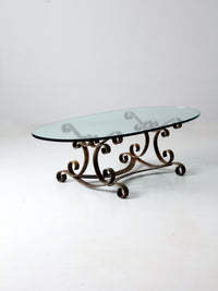 mid-century scroll coffee table