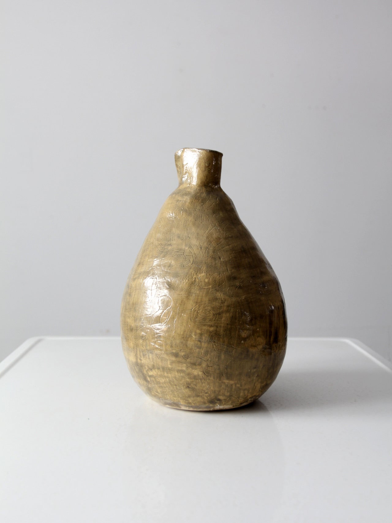 vintage free form studio pottery vase