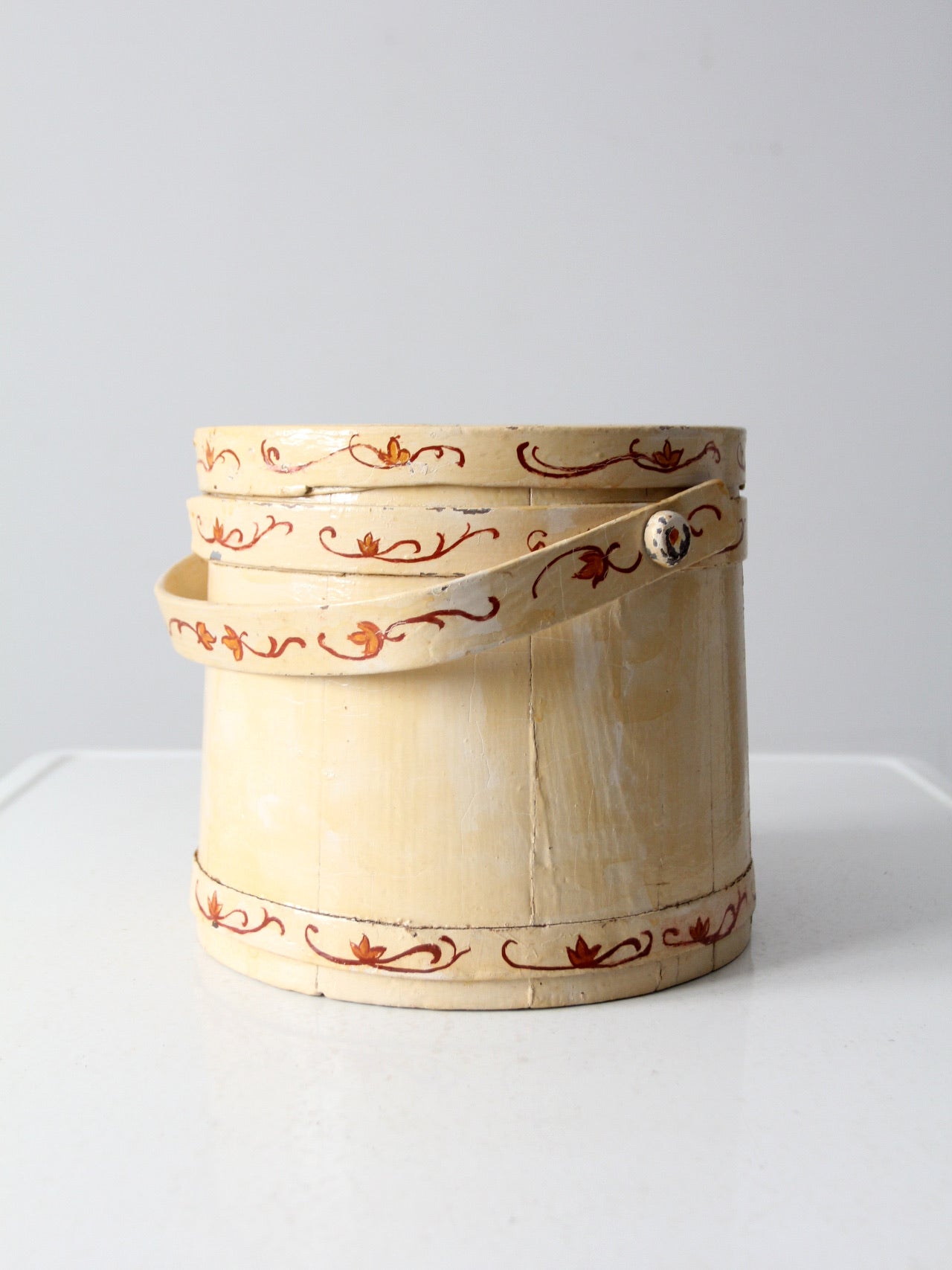 vintage painted sugar bucket