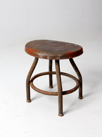 vintage industrial metal stool