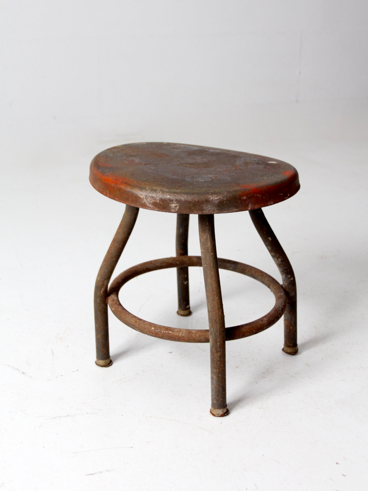 vintage industrial metal stool