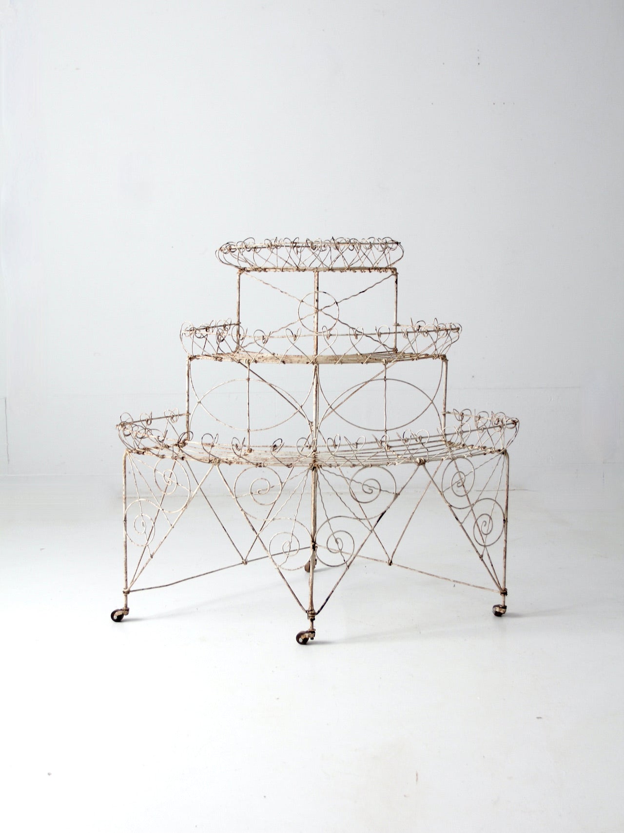Victorian wire plant stand