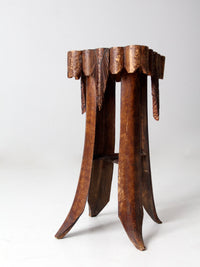 antique folk art palm frond table