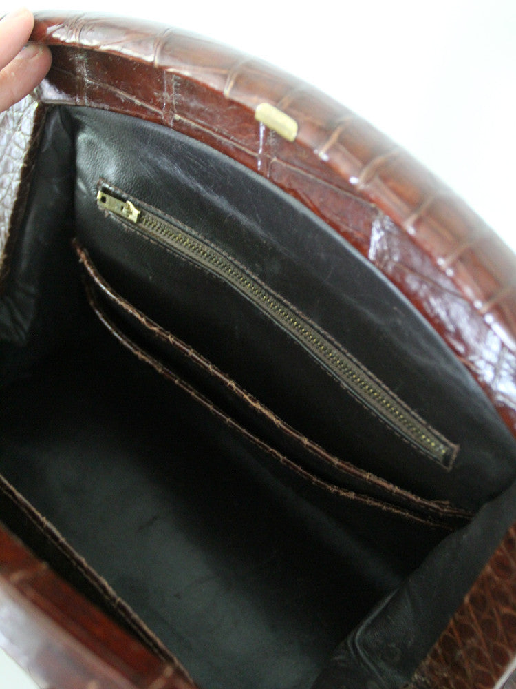 vintage 60s alligator purse