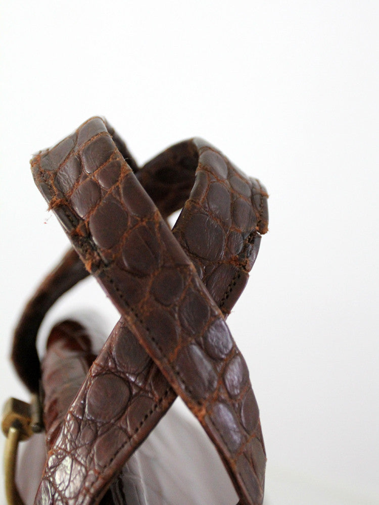 vintage 60s alligator purse