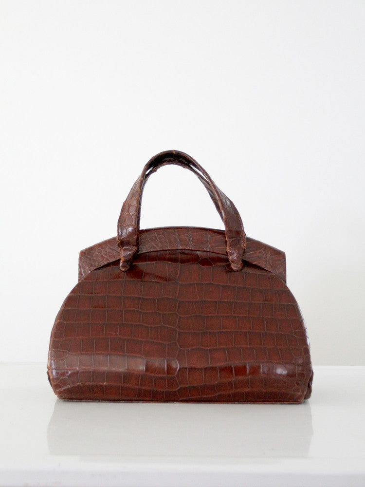 vintage 60s alligator purse