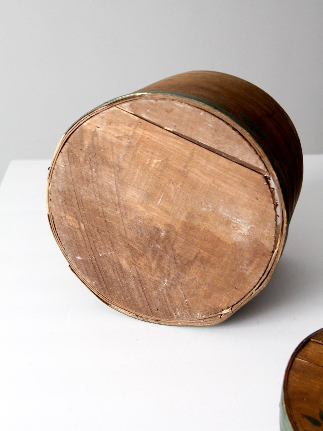 vintage stenciled wooden pantry box