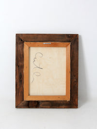 vintage oil painting of rodeo scene