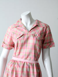vintage 50s plaid dress