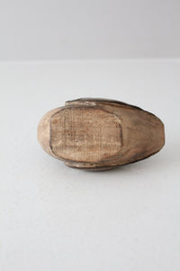 vintage folk art wood & metal duck figurine