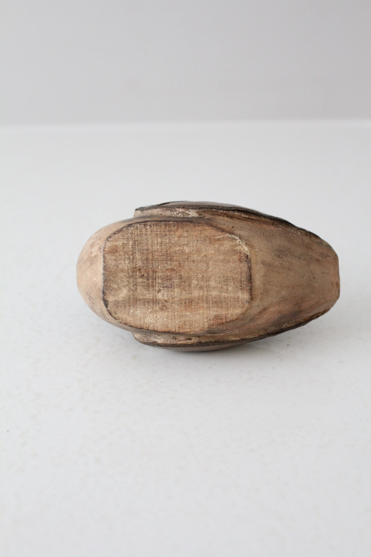 vintage folk art wood & metal duck figurine