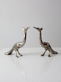 mid-century peacock figurines pair