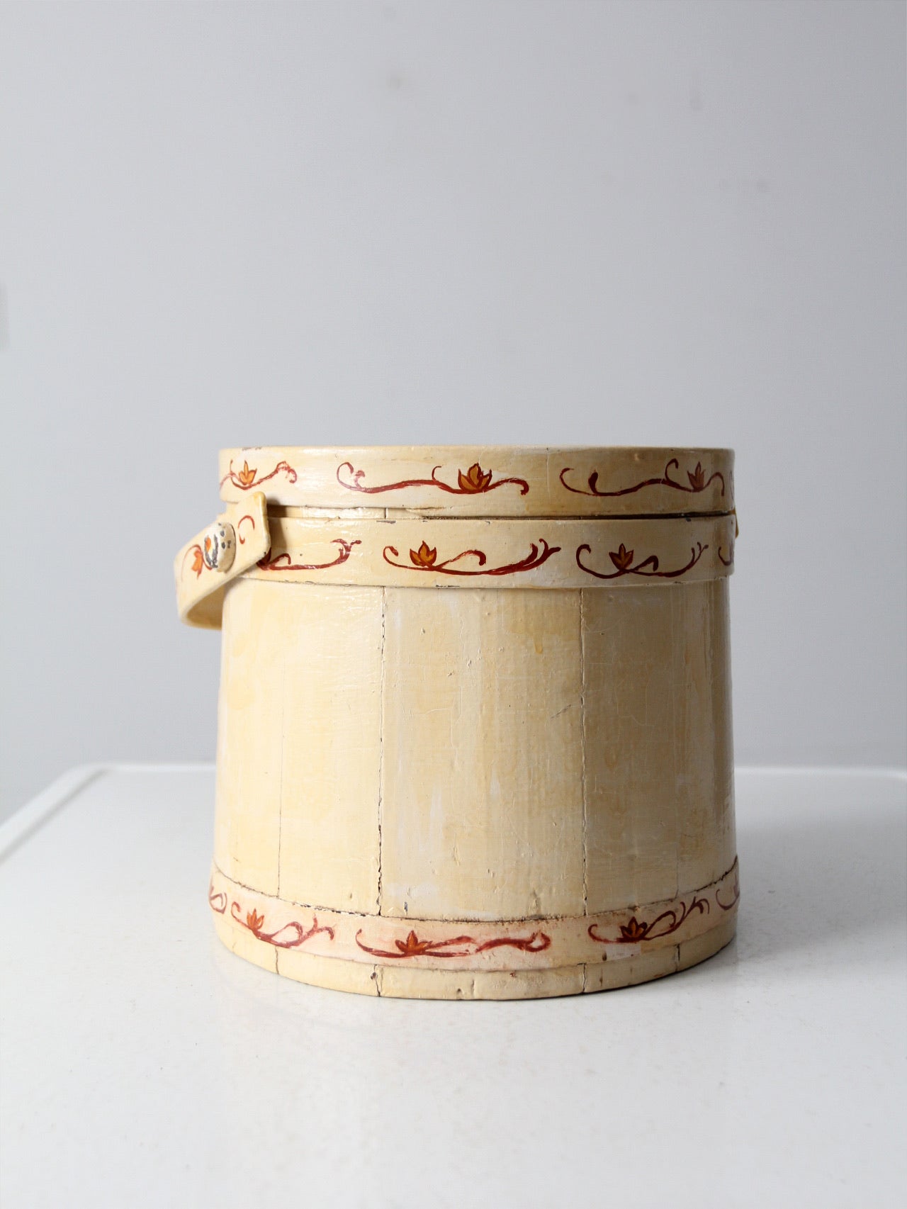 vintage painted sugar bucket