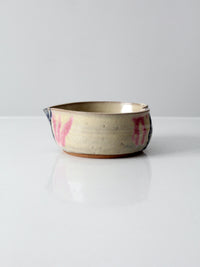 vintage heart shaped studio pottery bowl