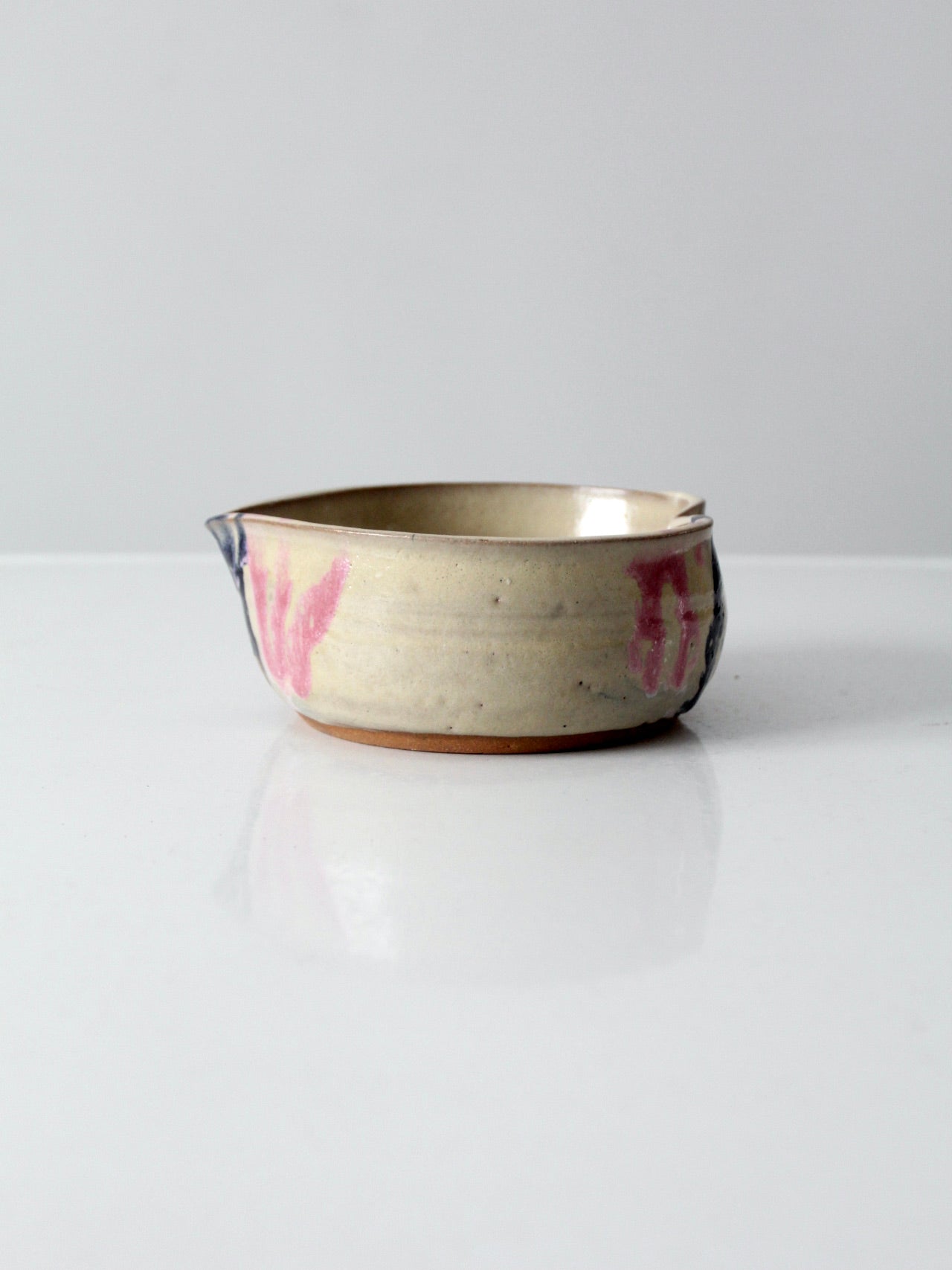 vintage heart shaped studio pottery bowl