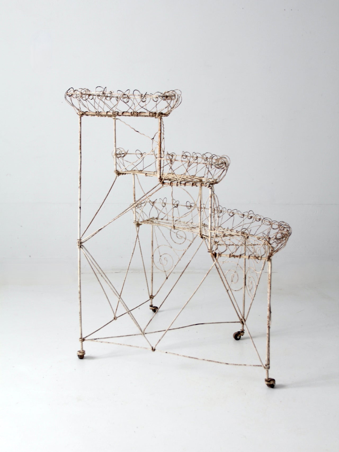 Victorian wire plant stand