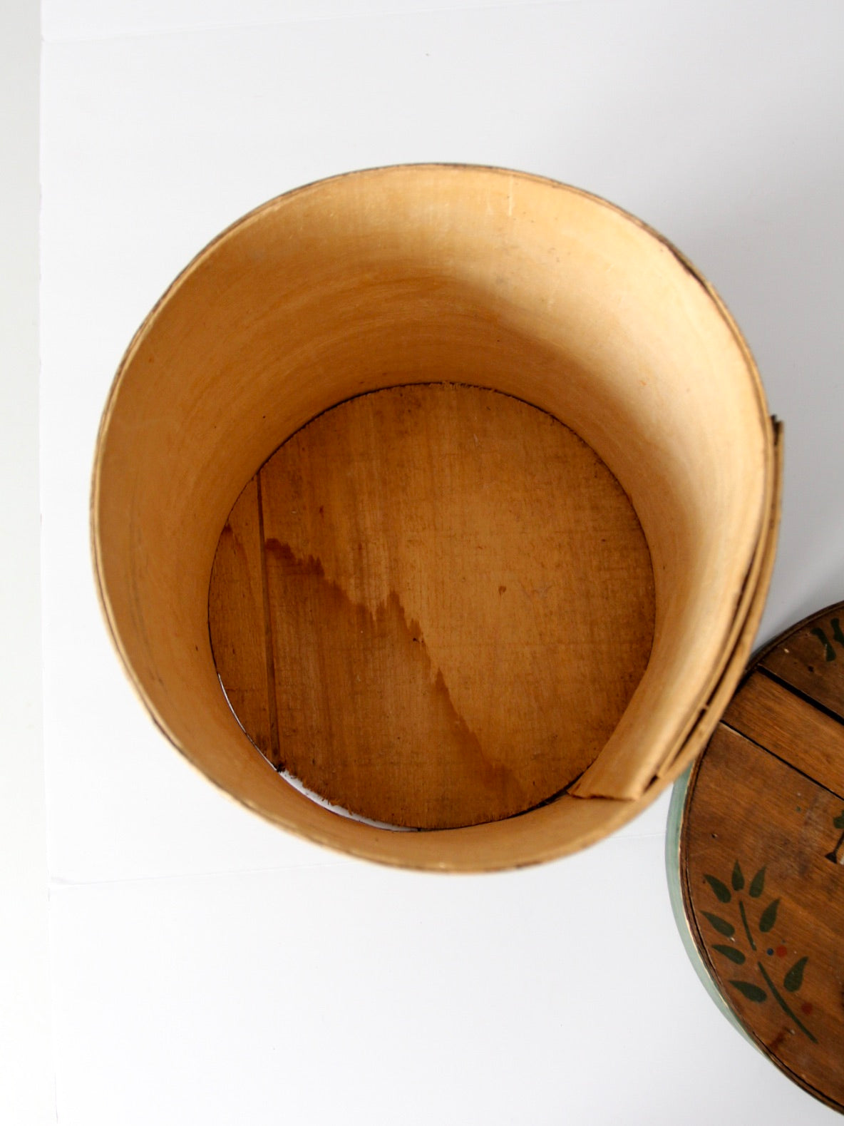 vintage stenciled wooden pantry box