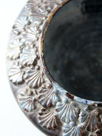 antique three footed bowl vase