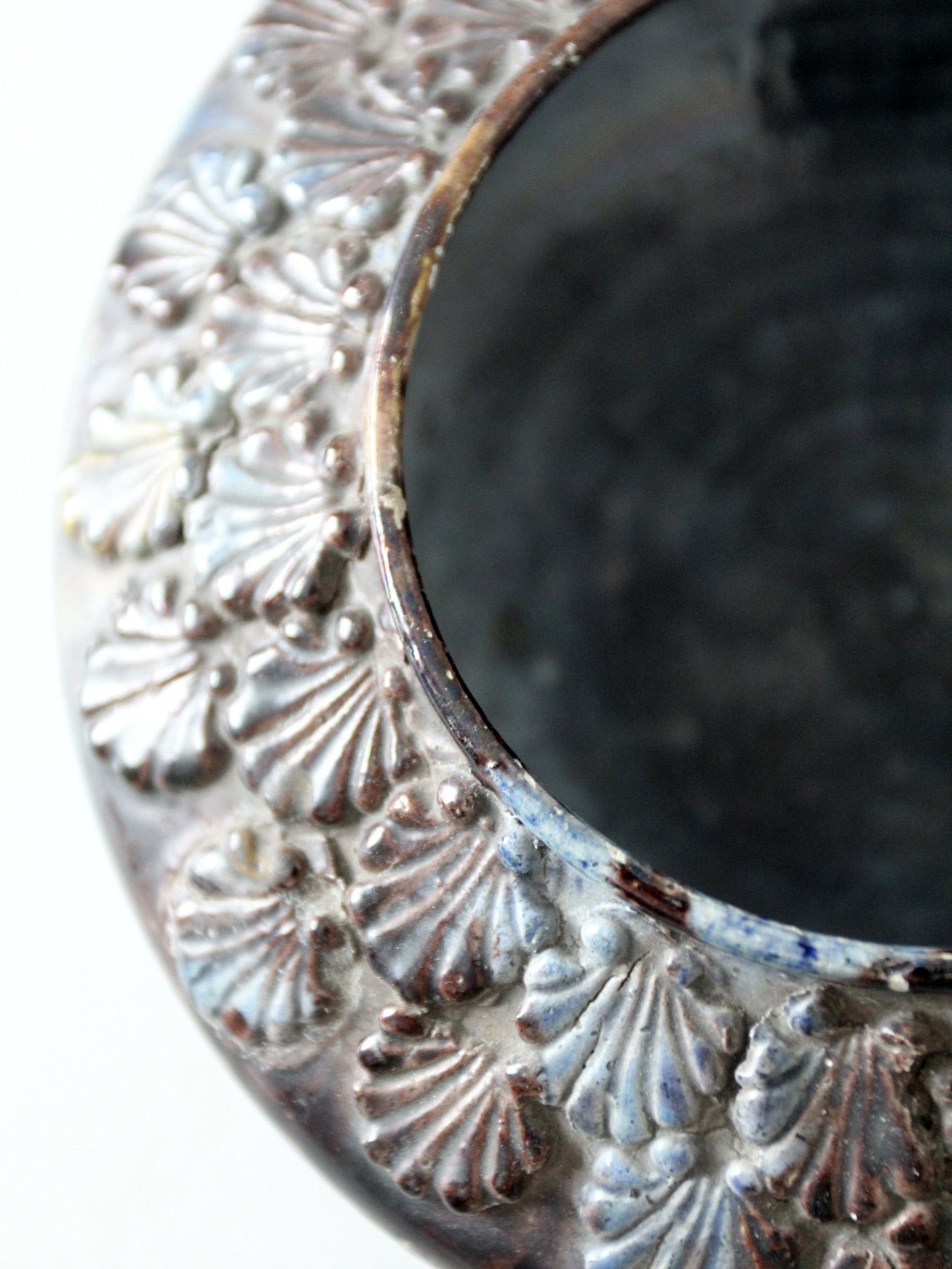 antique three footed bowl vase