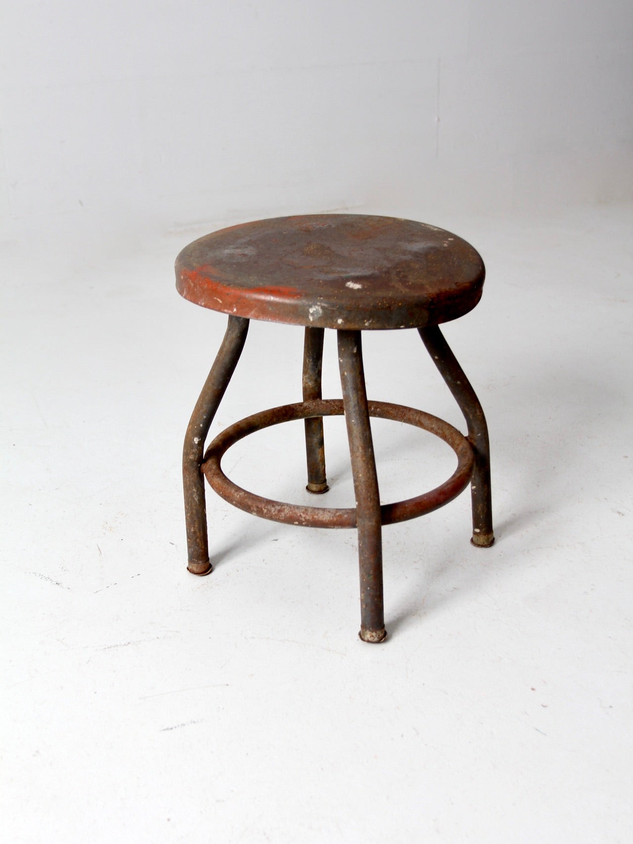 vintage industrial metal stool
