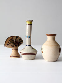 vintage Tonala pottery set of 3