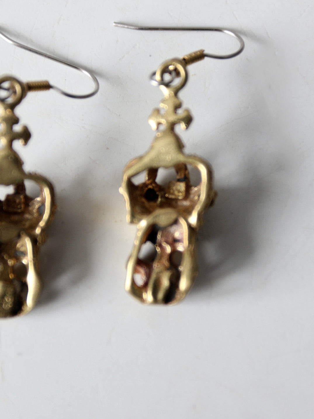 vintage skull earrings