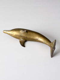 mid-century brass dolphin