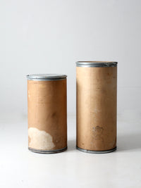 vintage industrial farm bins pair