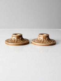 antique Rookwood Pottery candlestick holders pair